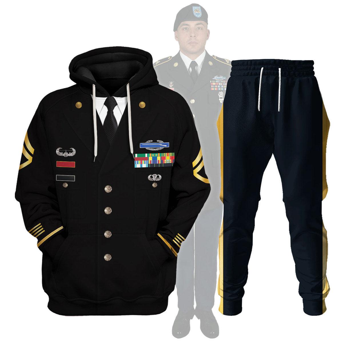 United States Army Blue Service Costume Hoodie Sweatshirt T-Shirt Tracksuit