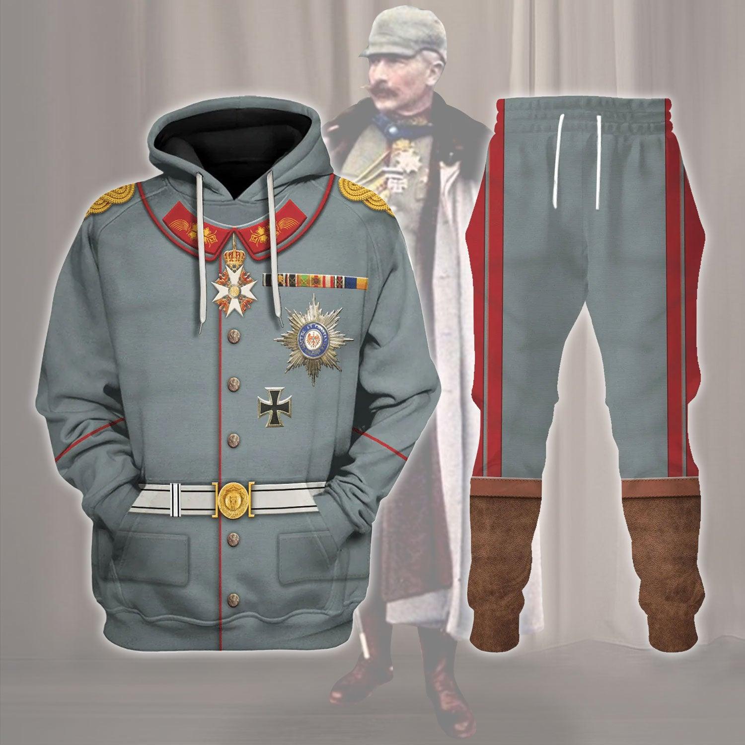 Wilhelm II Former German Emperor Costume Hoodie Sweatshirt T-Shirt Tracksuit