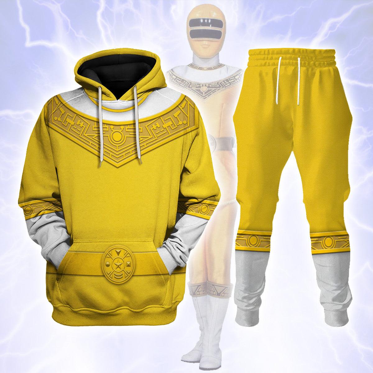 Yellow Power Rangers Zeo Hoodies Sweatshirt T-shirt Hawaiian Tracksuit